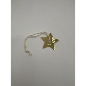 Christian Dior Gold Tone Metal Star-Shaped Gift Bag‎ Charm Ornament Authentic